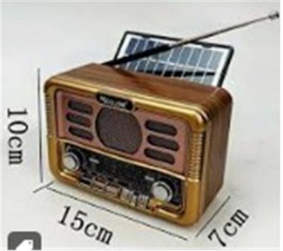 Everton Rt-671 Bluetooth Fm/Usb/Tf/Aux Şarjlı Solar Nostaljik Radyo Güneş Panelli resmi