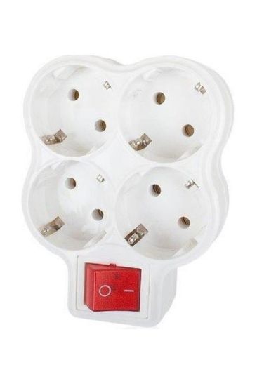 Mutlusan Topraklı 3lü Fiş,Priz (Yonca Tip) 001 170 033002 00 00  resmi