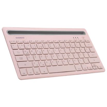 Everest KB-BT82 Pembe/Gri Bluetooth Ultra İnce+Şarjlı Q Mac/Win/Android/Ios Uyumlu Kablosuz klavye resmi