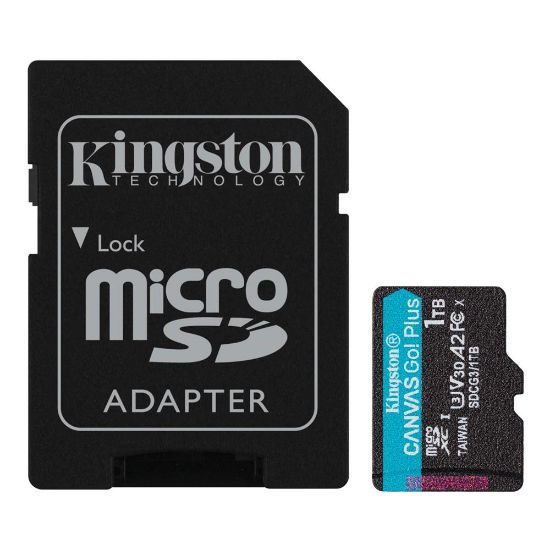 Kingston SDCG3/1TB 1TB microSDXC Canvas Go Plus 170R A2 U3 V30 Card + ADP Hafıza Kartı  resmi