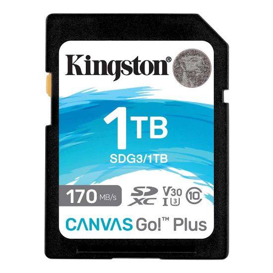 Kingston SDG3/1TB 1TB SDXC Canvas Go Plus 170R C10 UHS-I U3 V30 Hafıza Kartı resmi