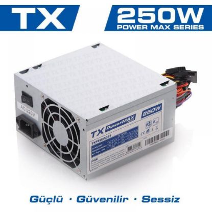 TX PowerMAX TXPSU300S1 300W 2xSATA, 2xIDE Bilgisayar Güç Kaynağı resmi