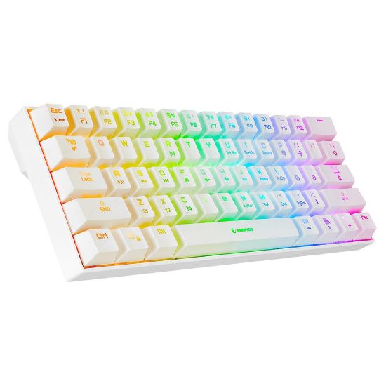 Rampage KB-RX63 B-ATOM Beyaz Bluetooth RGB Backlight Blue Switch Mekanik Q 63 Tuşlu Oyuncu Klavyesi resmi