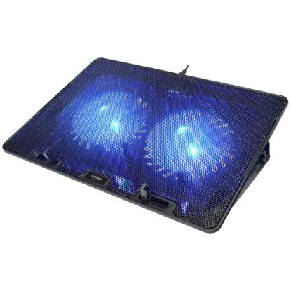 Addison AD-S1 Waft Mavi Led Işıklı 2 Fanlı 2 Usb Dc 5V 125*125*20mm Notebook Soğutucu Stand resmi