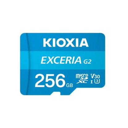 Kioxia 256GB Exceriag2 Micro SDXC U1 V30 4K 100/50 MicroSD Kart resmi