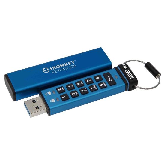 Kingston IKKP200/128GB 128GB IronKey Keypad 200, FIPS 140-3 Lvl 3 (Pending) Flash Bellek resmi