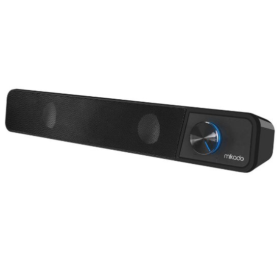 Mikado MD-69S Siyah 3Wx2 Led Işıklı Multimedia Soundbar Speaker resmi