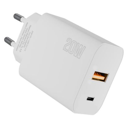 Hytech HY-XE46 Type USB-C 20W PD +USB QC 3.0 Hızlı Ev Şarj Adaptörü resmi