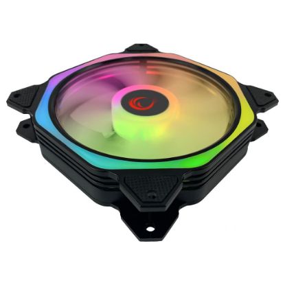 Rampage COOLWIND F1 38CFM 1200RPM 3*12CM ARGB Fan Kontrolcü Hub+Kumandalı 6Pin Siyah Kasa Fan Kiti resmi