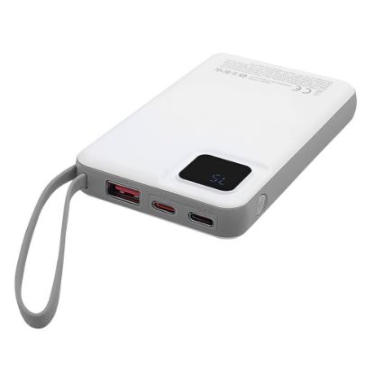 S-link M120 Beyaz 10000mAh PD20W + QC3.0 18W 15W Magsafe + Watch LCD Taşınblr Pil Powerbank resmi