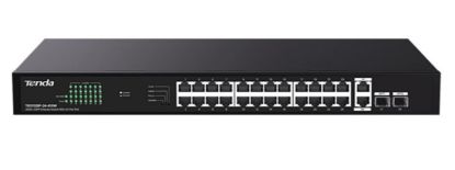 Tenda TEG1128P-24-410W 24 Port Poe+ 10/100/1000 2 Port SFP 2 Port Uplink Switch Çelik Kasa resmi