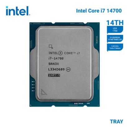 Intel Core i7 14700 TRAY 2.1GHz 20 Çekirdek 33MB Akıllı Önbellek Soket 1700 Kutusuz İşlemci resmi