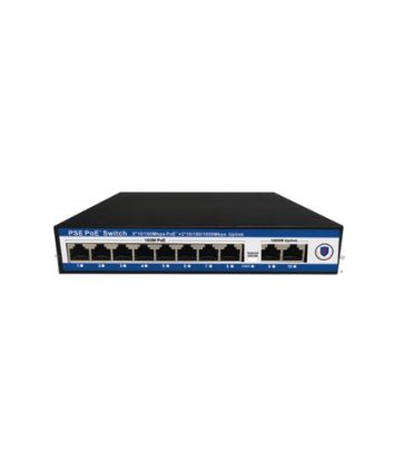 Nova NVC-PSE0820G 8 Port Poe+ 10/100 Mbps 2 Port 10/100/1000 Mbps Uplink Switch 120W resmi