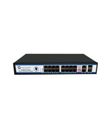 Nova NVC-PSEG1622 16 Port Poe+ 10/100/1000 Mbps 2 Port 10/100/1000Mbps Uplink 2 Port SFP Switch 300W resmi