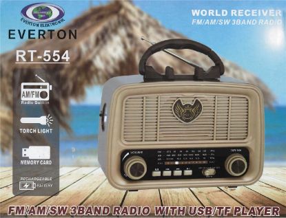 Everton Rt-554  Bluetooth Fm/Usb/Tf/Aux Şarjlı Nostaljik Radyo resmi