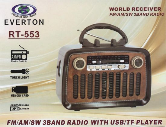 Everton Rt-553  Bluetooth Fm/Usb/Tf/Aux Şarjlı Nostaljik Radyo resmi