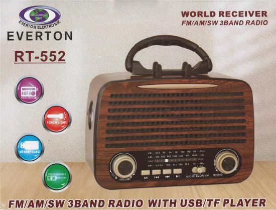 Everton Rt-552  Bluetooth Fm/Usb/Tf/Aux Şarjlı Nostaljik Radyo resmi