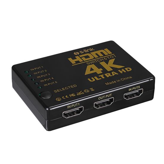 S-link SL-HSW75 HDMI 5in1 Otomatik 5Li Metal Switch resmi