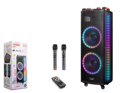 Nodar NDR1212S 12" Bluetooth Speaker Mikrofonlu Uzaktan Kumandalı 2x12" 400*330*1090MM resmi