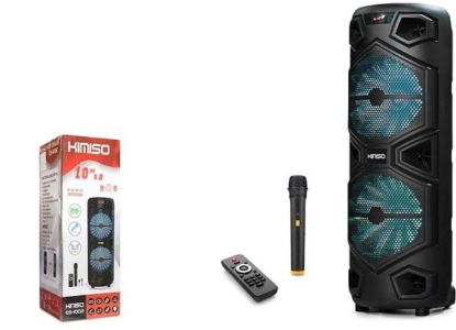 KIMISO QS4232 8" 3000W Uzaktan Kumandalı Mikrofonlu Bluetooth Speaker 2x8" 265*300*675MM Usb/TfCard resmi