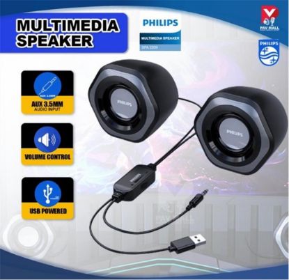 Philips Spa2209 2.0 USB/ 3.5MM Jack Hoparlör Ses Kontrol Tuşu  resmi