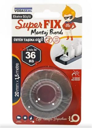 Vodaseal Super Fıx Montaj Bant (1 Rulo 36Kg) 20MMX1,5MM resmi