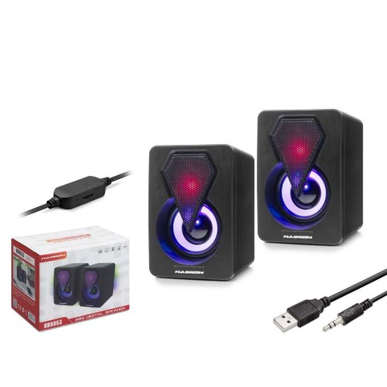 Hadron HD6053 Bilgisayar Speaker 1.1 LEDLİ SİYAH resmi