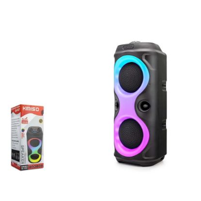 Kımıso QS3628 Bluetooth Speaker RGB (BT, USB, FM, MIC girişi, TWS, düğmeli,) resmi