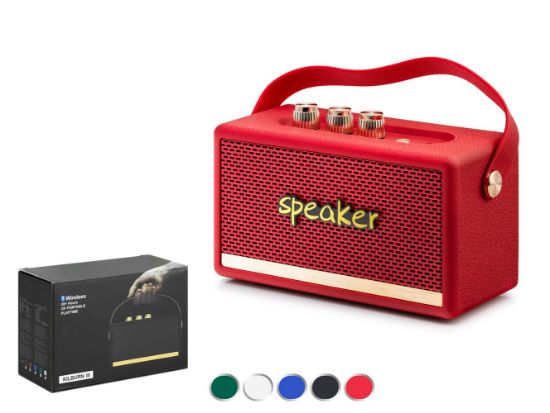 Hadron KILBURN3 Kırmızı Bluetooth Nostalji Speaker168*103*72MM resmi