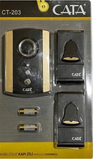 Cata Ct-203 Kablosuz Kapı Zili Kahverengi Desenli resmi