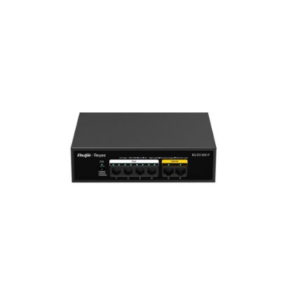 Ruijie-Reyee RG-ES106F-P 4 Port POE+ 10/100/1000 Mbps+2 Port 10/100 Mbps Uplink Switch resmi