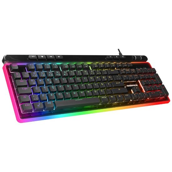Rampage MIRACLE K2 Siyah USB RGB Aydınlatmalı Q Standart Gaming Oyuncu Klavyesi resmi