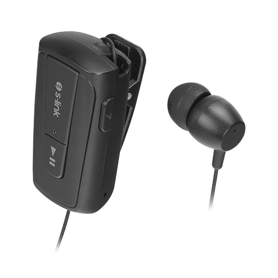 S-link SL-BT105 Siyah Mobil Telefon Uyumlu Makaralı Titreşimli Bluetooth Kulaklık resmi