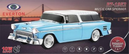 EVERTON RT-1952 Mavi Arabalı  Bluetooth Fm/Usb/Tf/Aux Şarjlı Nostaljik Radyo resmi