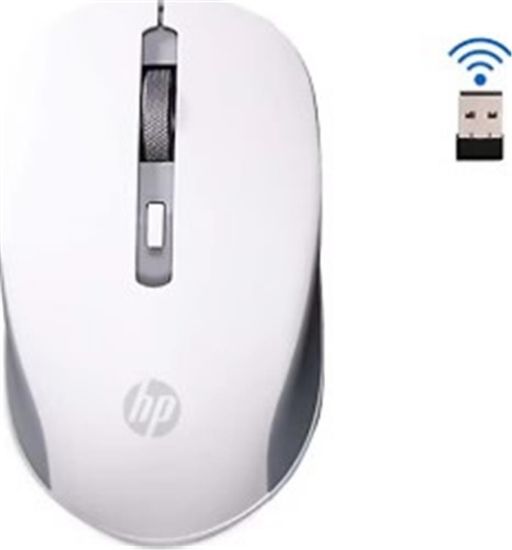 HP S1000 Plus Kablosuz Sessiz Beyaz Mouse  2.4Ghz (Açma Kapama Tuşu) (Pilleri içinde) resmi