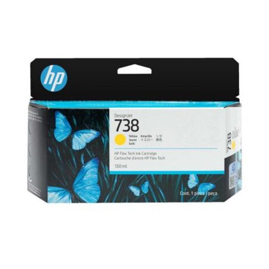 HP 738 Yellow Sarı 130ML Plotter Kartuşu 498N7A resmi