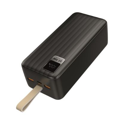 S-link G430 40000mAh Micro+Type-C+USB 18W Siyah LCD Taşınabilir Pil Şarj Cihazı Powerbank resmi