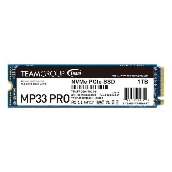 Team 1TB MP33 Pro 3500/3000MB/s NVMe PCIe Gen3x4 M.2 SSD Disk (TM8FPD001T0C101) resmi