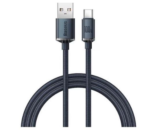 Baseus Crystal USB-A to C 100W Kablo 1.2m Siyah (CAJY000401) resmi