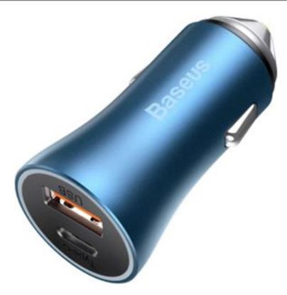 Baseus Golden Pro 40W Araç Şarj Aleti C to A Mavi (CCJD-03) resmi