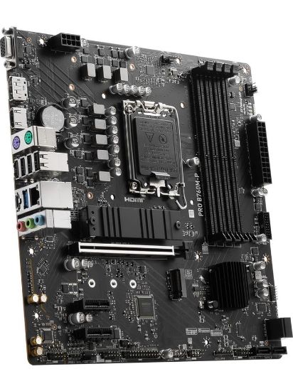 Msı Pro B760M-P SOKET 1700 DDR5 6800(OC) PCI-E M.2 USB3.2 HDMI DP VGA 1x 1G LAN mATX Anakart resmi
