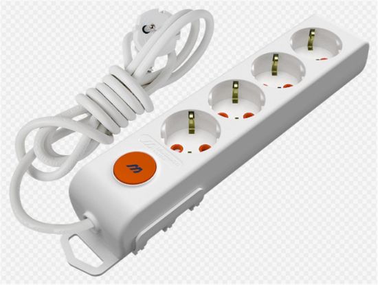 Mutlusan Rı-Tech 4lü 3mt AnahtarTopraklı  Grup Priz  (001 175 410002 03 00) resmi