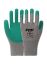 BEYBİ PL17 10 Beden Gri/Yeşil 12li Paket Legend Polyester Örme Lateks Eldiven resmi