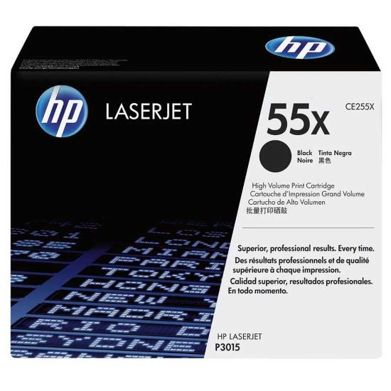 HP 55X Black Siyah 12.500 Sayfa Yüksek Kapasite Toner CE255X resmi