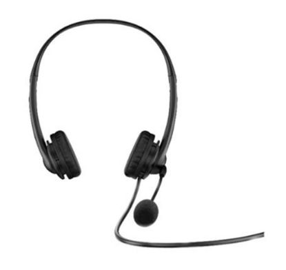 HP 428H5AA USB-G2 Stereo Kablolu Mikrofonlu Kulak Üstü Kulaklık Siyah resmi