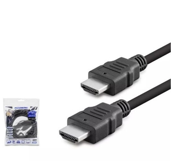 HADRON HDX2005  3M  HDMI (M) TO HDMI (M) KABLO PVC  SİYAH resmi