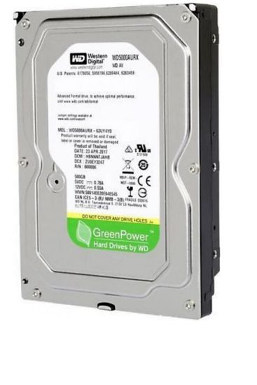 Wd 500Gb WD5000AURX SATA 3.0 5400 3.5" RPM Hard Disk resmi