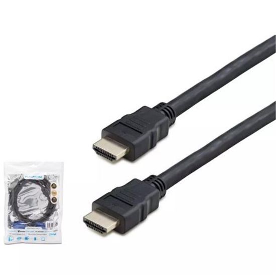 HADRON HDX2018 HDMI (M) TO HDMI (M) KABLO PVC 10M SİYAH resmi