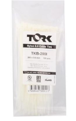 Tork TRK-300-3,5mm Beyaz 100lü Kablo Bağı resmi