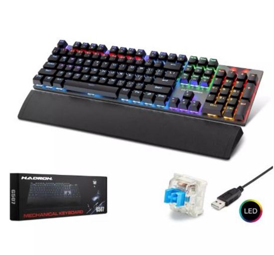 HADRON G507 KABLOLU MEKANİK RGB OYUN KLAVYE resmi